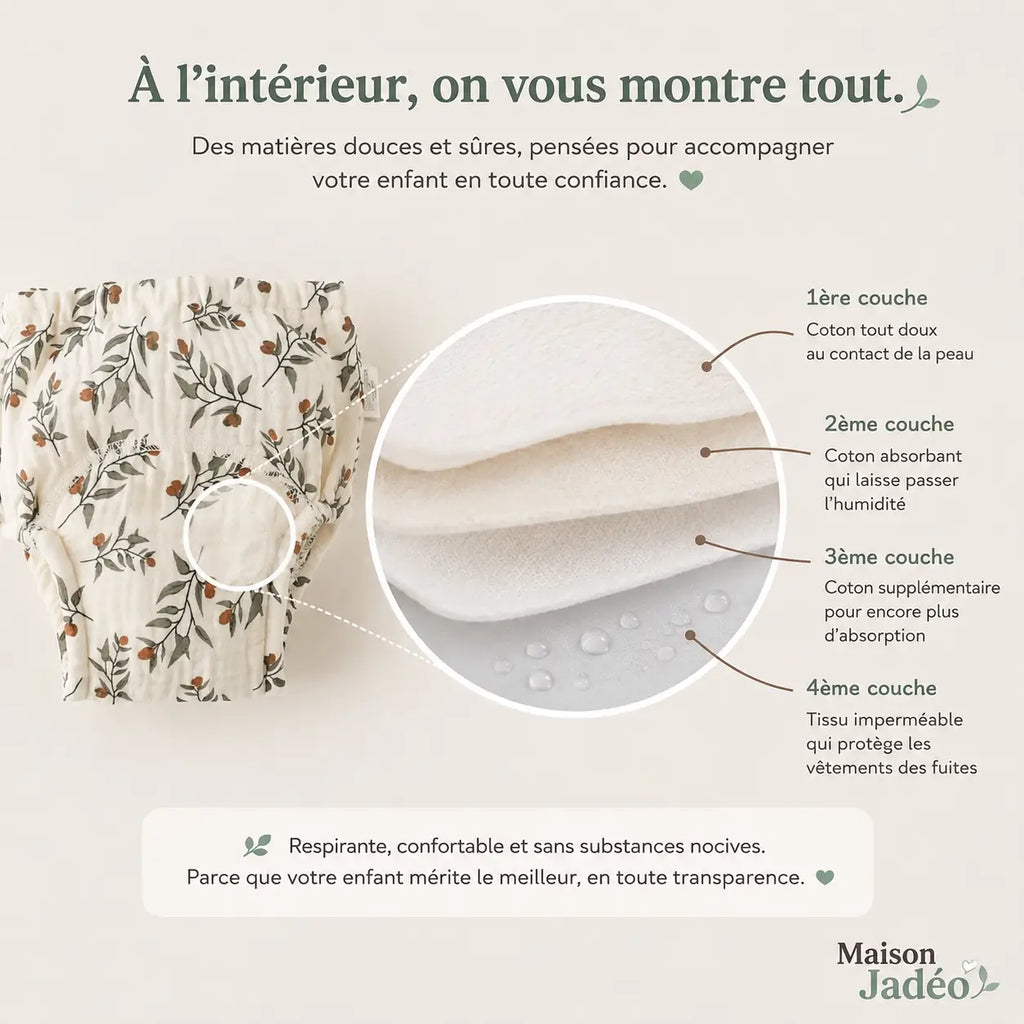 Culottes d'apprentissage Maison Jadeo